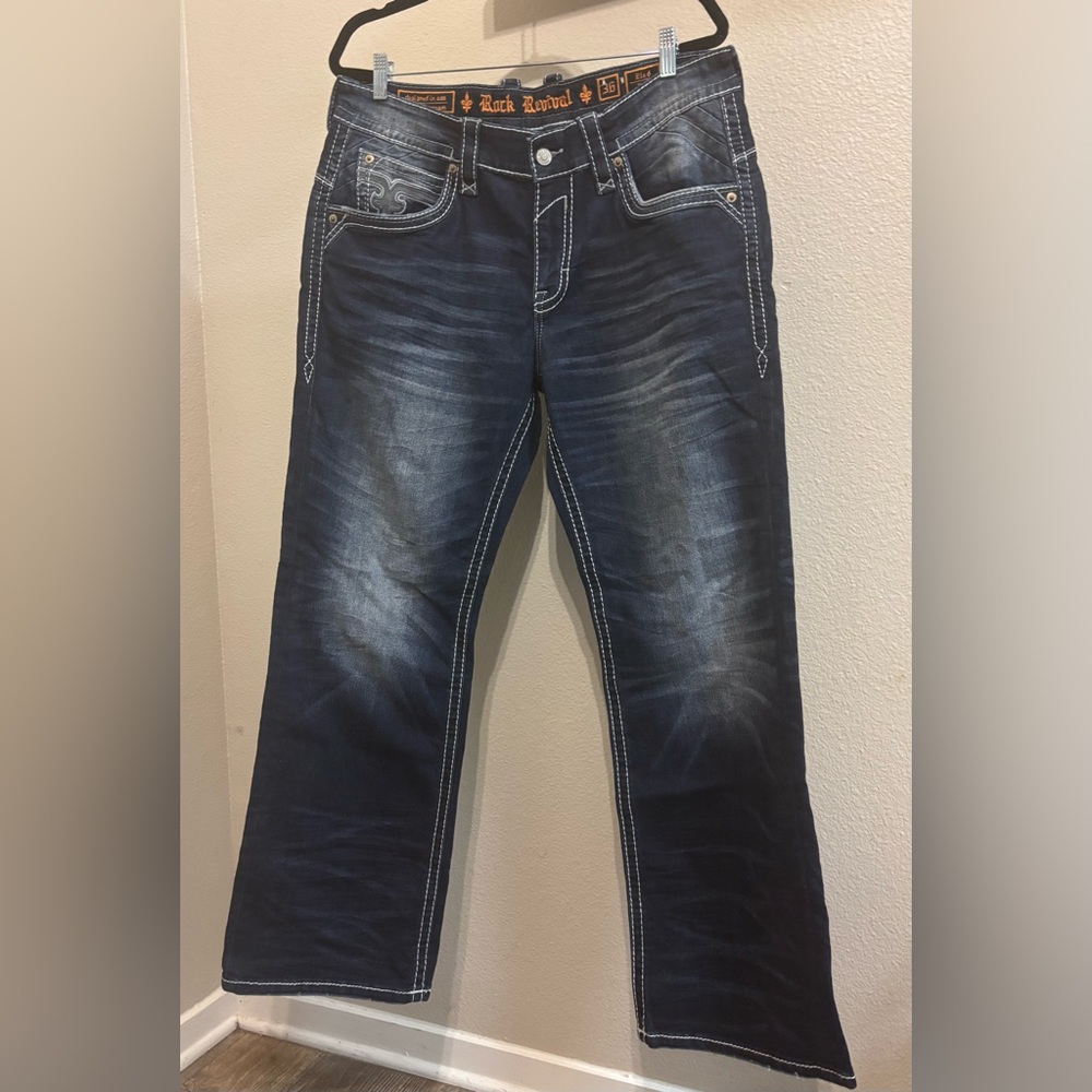 Men's Blue Rock Revival Jeans